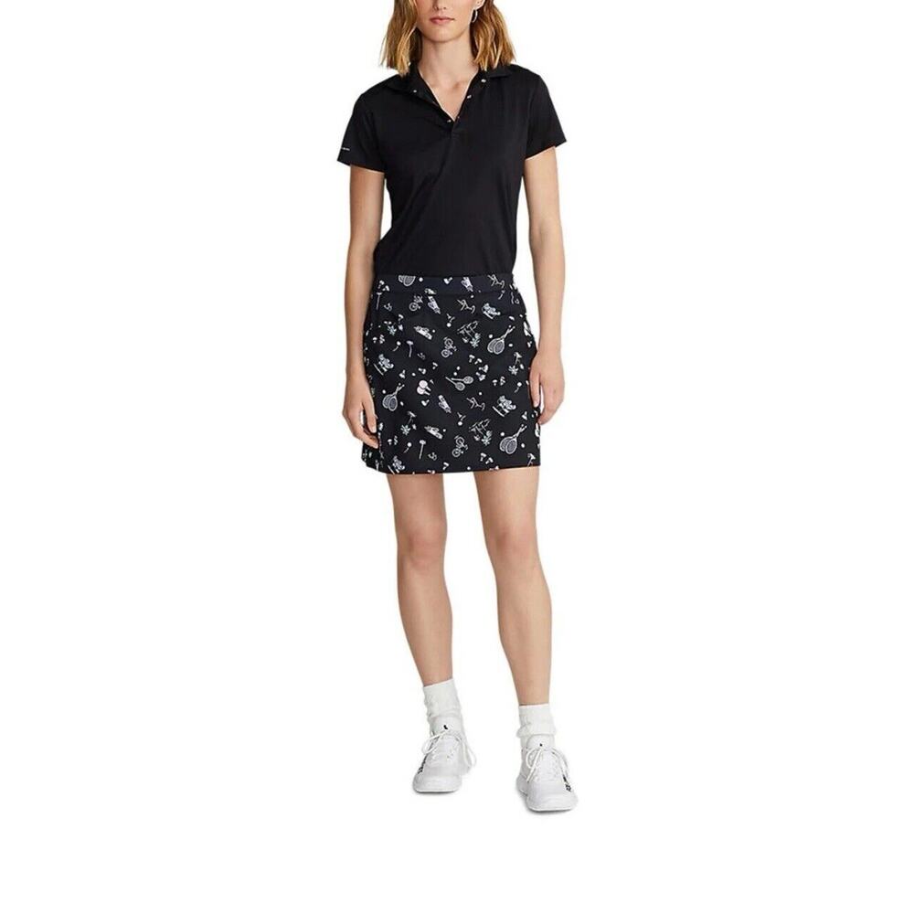 RLX Ralph Lauren Women's Printed Aim Skort - Black Racquet Size M
